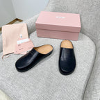 Miu 26 Mules Black in Cowhide 747403