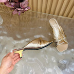 Loew Pebble Soft Sandal 55 Gold in Sheepskin 749421