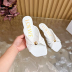 Loew Pebble Soft Sandal 55 White in Sheepskin 749418
