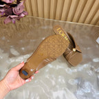 Loew Pebble Soft Sandal 55 Brown in Sheepskin 749416