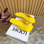 Loew Pebble Soft Sandal 55 Yellow in Sheepskin 749415