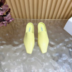 Loew Mule Slip-on Kitten Heel 45 Lemon Yellow in Sheepskin 749401