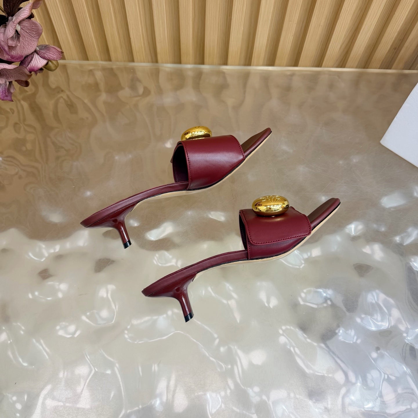 Loew 26 Sandal 45 Burgundy in Cowhide 749388