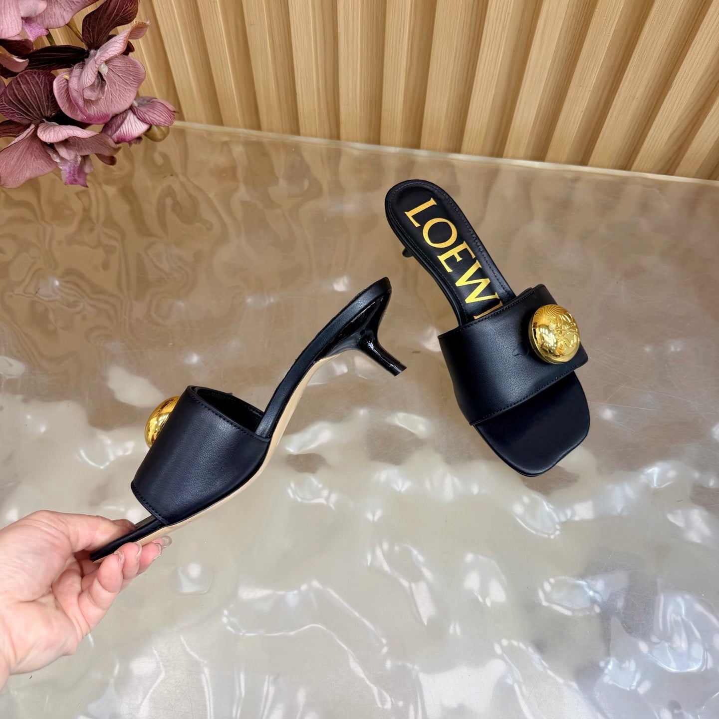 Loew 26 Sandal 45 Black in Cowhide 749387