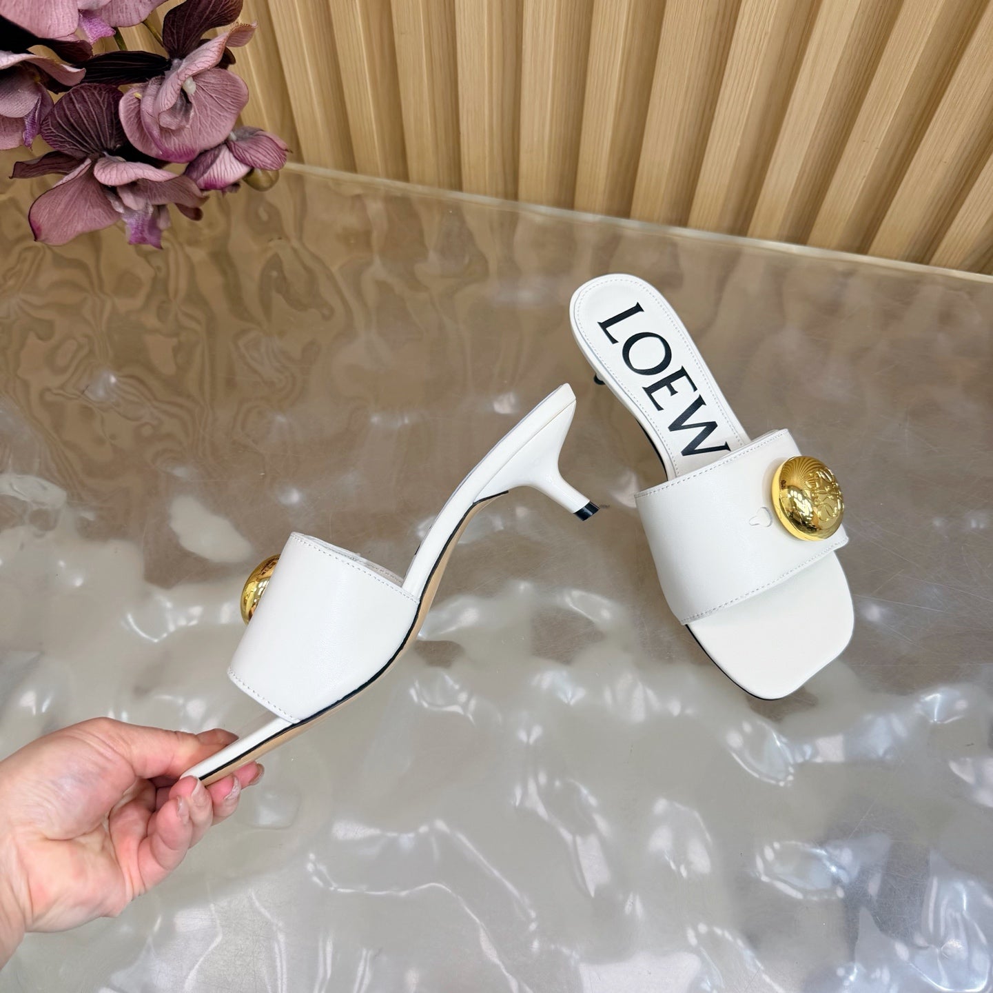 Loew 26 Sandal 45 White in Cowhide 749386