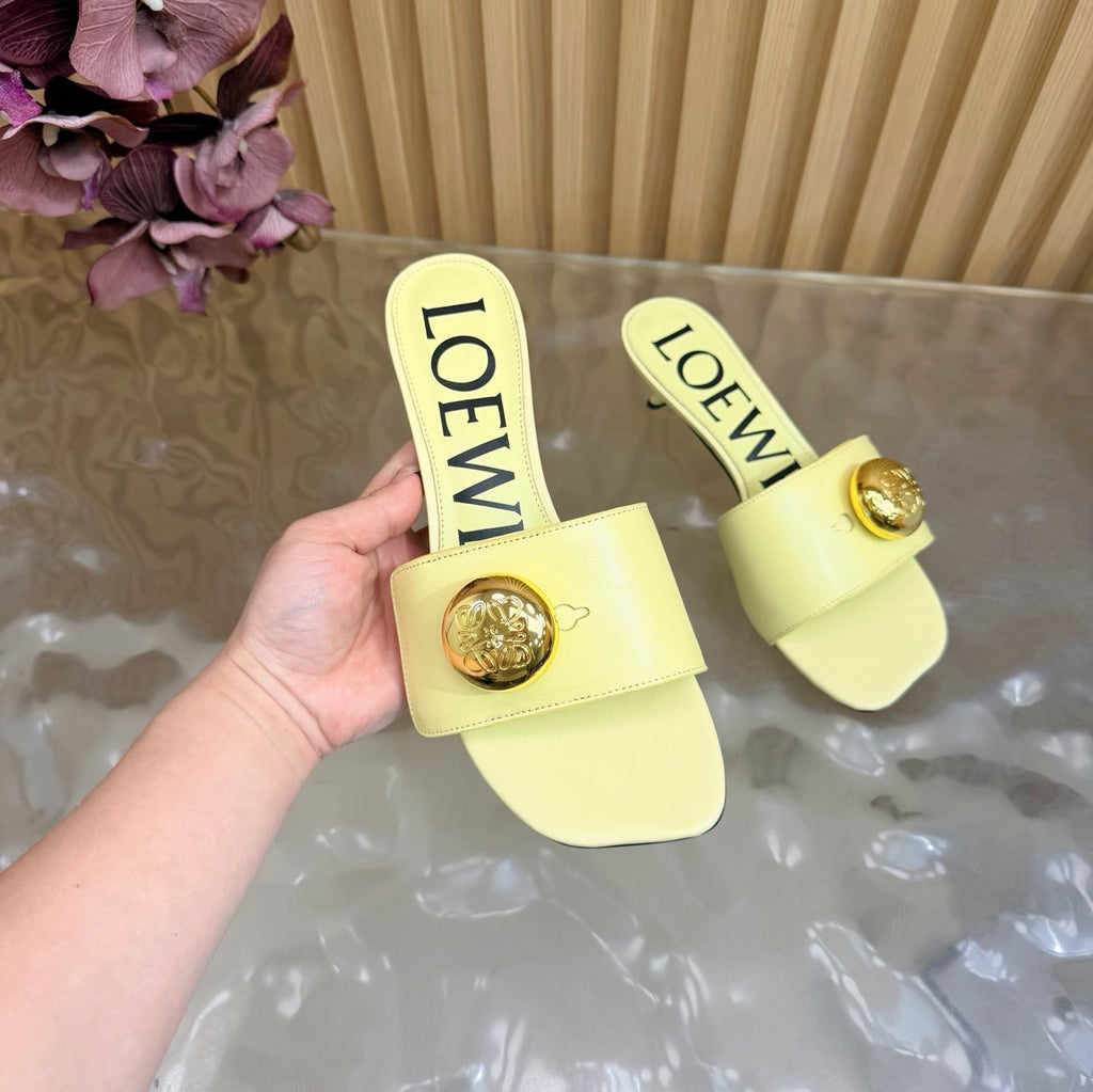 Loew 26 Sandal 45 Lemon Yellow in Cowhide 749384