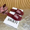 Loew Sandal Burgundy in Sheepskin 749333