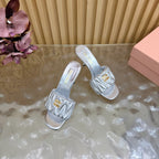 MM Pointed-Toe High Heels 85 Silver in Sheepskin 749057