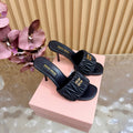 MM Pointed-Toe High Heels 85 Black in Sheepskin 749061