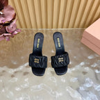 MM Pointed-Toe High Heels 85 Black in Sheepskin 749061