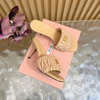 MM Pointed-Toe High Heels 85 Beige in Sheepskin 749060