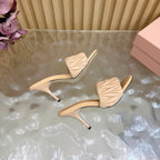 MM Pointed-Toe High Heels 85 Beige in Sheepskin 749060