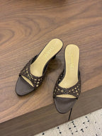 CC Sandal 60 Dark Brown in Woven 747972