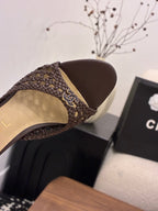 CC Sandal 60 Dark Brown in Woven 747972