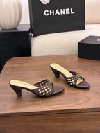 CC Sandal 60 Dark Brown in Woven 747972