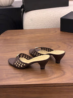 CC Sandal 60 Dark Brown in Woven 747972