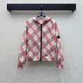 BBR Hooded Check Jacket Pink in Polyester 378873