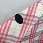 BBR Hooded Check Jacket Pink in Polyester 378873