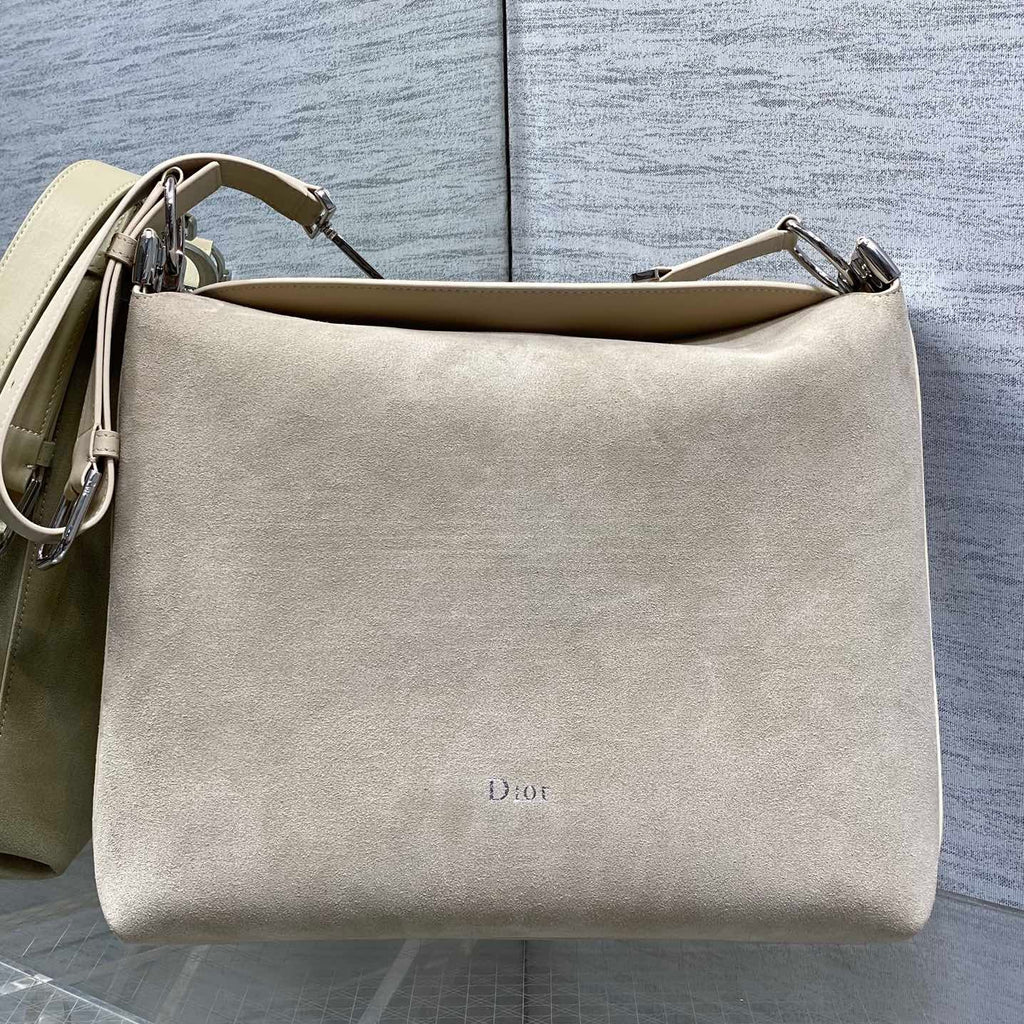 CD Diorly Bag 31.5cm Oatmeal in Nubuck Leather 286590