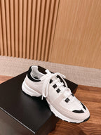 CC Sneaker Black Beige White in Leather 753929