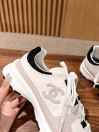 CC Sneaker Black Beige White in Leather 753929