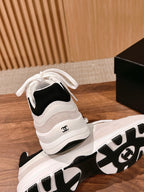 CC Sneaker Black Beige White in Leather 753929