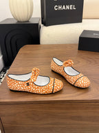 CC 26 Polka Dot Mary Janes Orange in Horsehair 756093