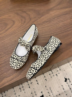 CC 26 Polka Dot Mary Janes White Black in Horsehair 756092