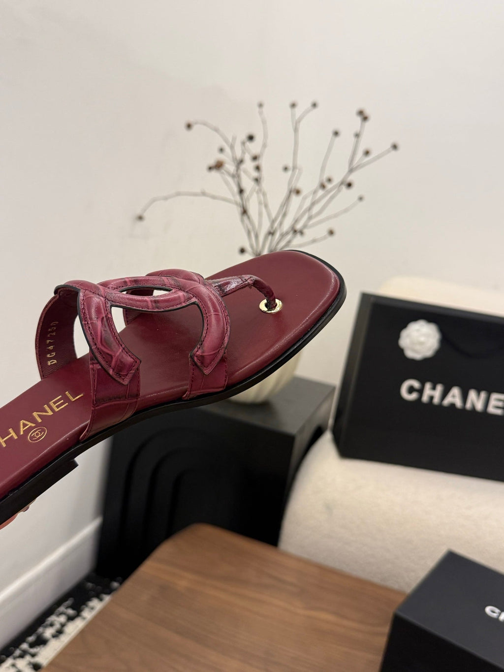 CC 26 Sandal Burgundy in Cowhide 748527