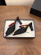 CC 26 Coco Beach Mules 80mm Black in Mesh 757984