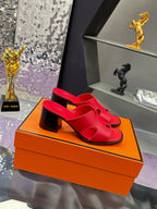 HM Sandal 90mm Red Rose in Cowhide 757944