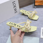 Loew 26 Knot Sandals 45mm Green Pastel in Lambskin 759438
