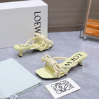 Loew 26 Knot Sandals 45mm Green Pastel in Lambskin 759438