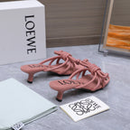 Loew 26 Knot Sandals 45mm Earthy Pink in Lambskin 759439