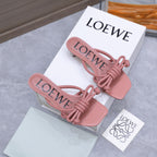 Loew 26 Knot Sandals 45mm Earthy Pink in Lambskin 759439
