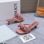 Loew 26 Knot Sandals 45mm Earthy Pink in Lambskin 759439