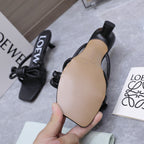Loew 26 Knot Sandals 45mm Black in Lambskin 759441