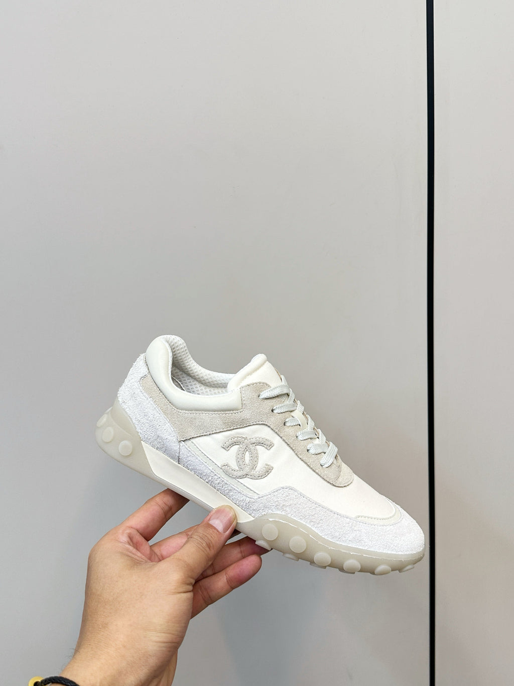 CC 26S Baseball Shoes Ivory in Suede and cotton Panels 771239
