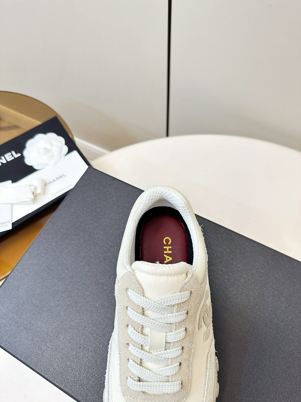 CC 26S Baseball Shoes Ivory in Suede and cotton Panels 771239