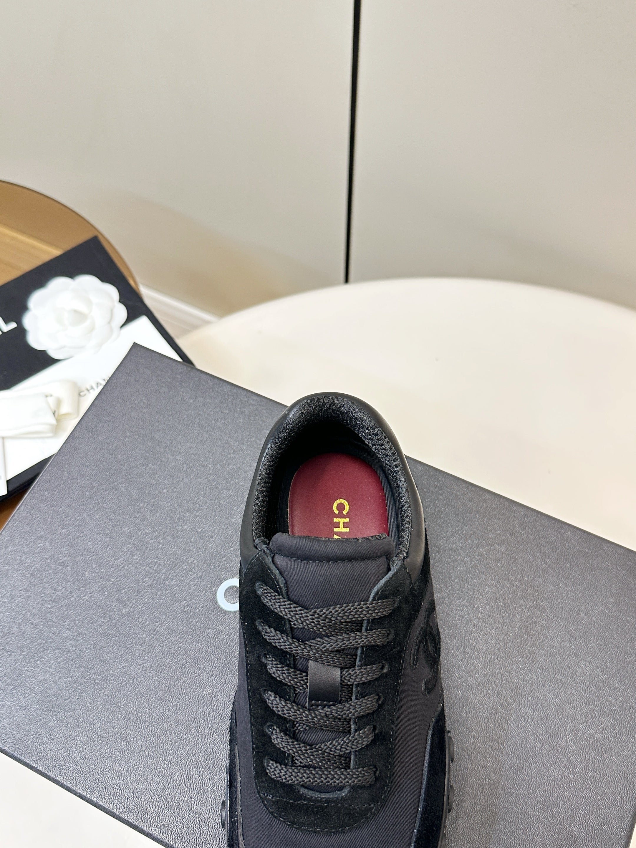 CC 26S Baseball Shoes Black in Suede and cotton Panels 771238