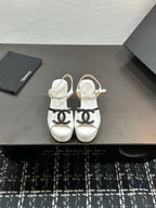 CC Platform Sandal White in Sheepskin 784211