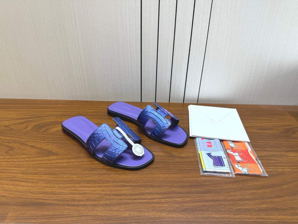 HM Sandal Cobalt Purple in Snakeskin 788515