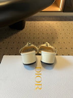 CD 26SS Letter Webbing Sandals 40 White in Fabric 789475
