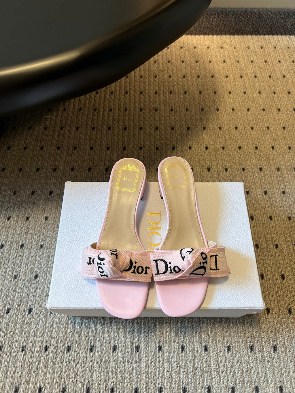 CD 26SS Letter Webbing Sandals 40 Pink in Fabric 789476