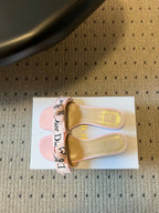 CD 26SS Letter Webbing Sandals 40 Pink in Fabric 789476