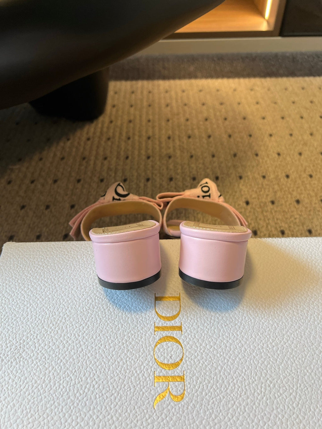 CD 26SS Letter Webbing Sandals 40 Pink in Fabric 789476