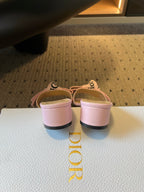 CD 26SS Letter Webbing Sandals 40 Pink in Fabric 789476