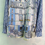 CD 26 Printed Shirt Blue in Polyester