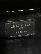 CD Lady Dior Bag 24cm Black in Rattan 155502