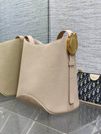 CD Médaillon Bucket Bag 26.5cm Beige in Cowhide 155526